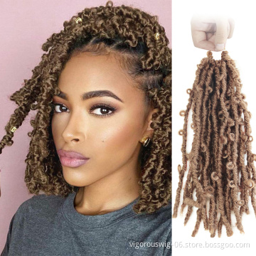 Vigorous attachments butterfly crochet faux locs jumbo braids for african hair wholesale pre stretched synthetic braiding hair